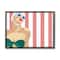 Stupell Industries Vintage Swimsuit Red Stripes with Black Frame Wall Accent